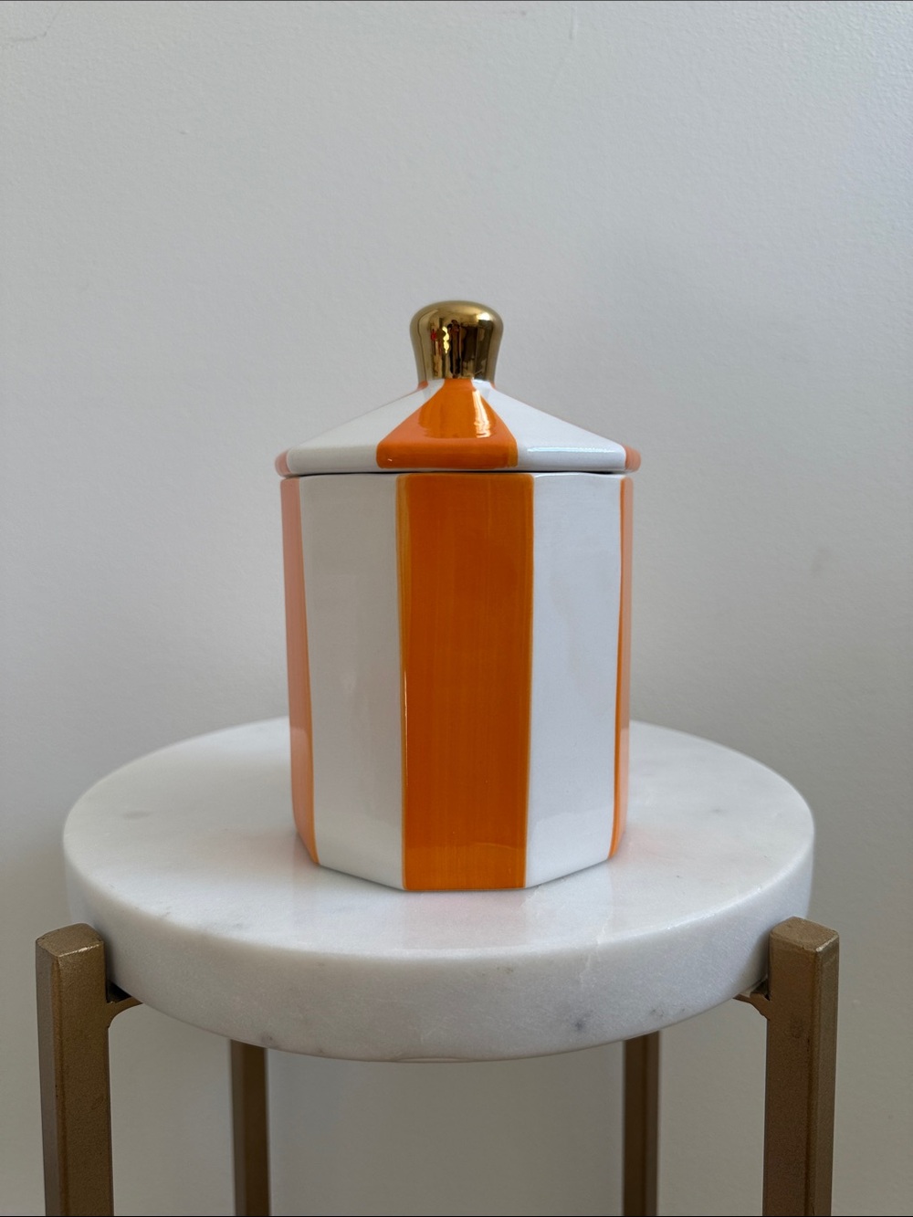 2026 Target Bullseye Playground Orange and White Stripes Ceramic Vessel